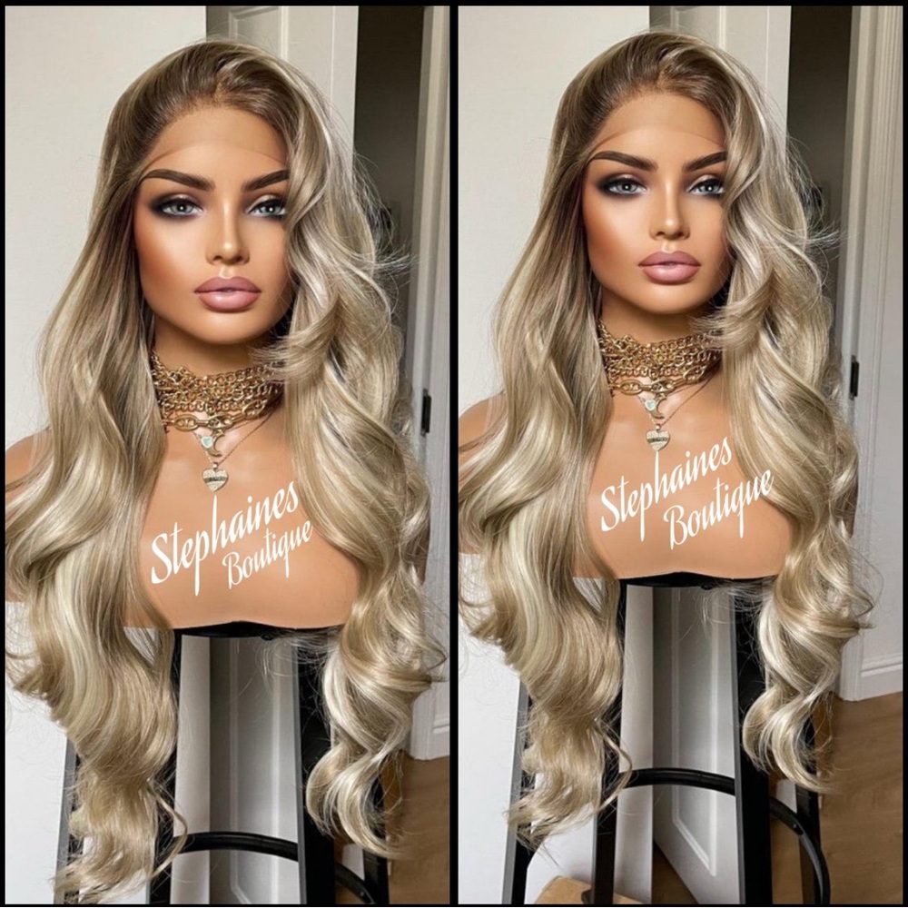 Human Hair Blended Lace Front Wig